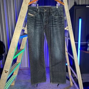 Diesel Larkee Straight Fit Jeans Dark Blue 32x30 Wash ORZ32